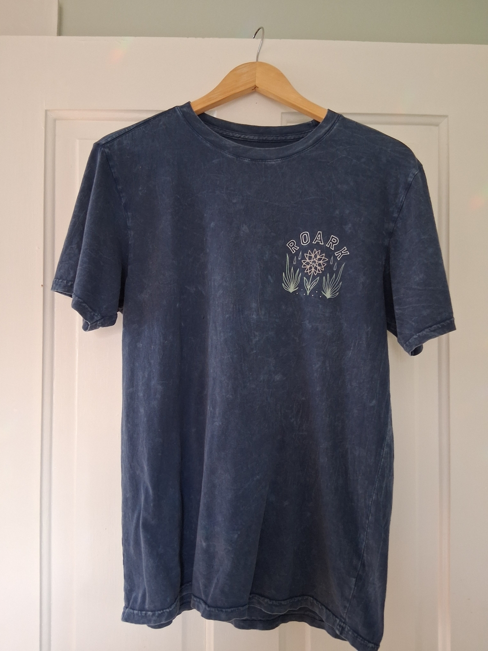 Roark Navy Mineral-Wash Short-Sleeve Graphic Tee